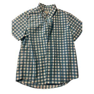 Eleanor Rose Turquoise Gingham Matching Boy's Shirt Size 8-10 New without Tags N